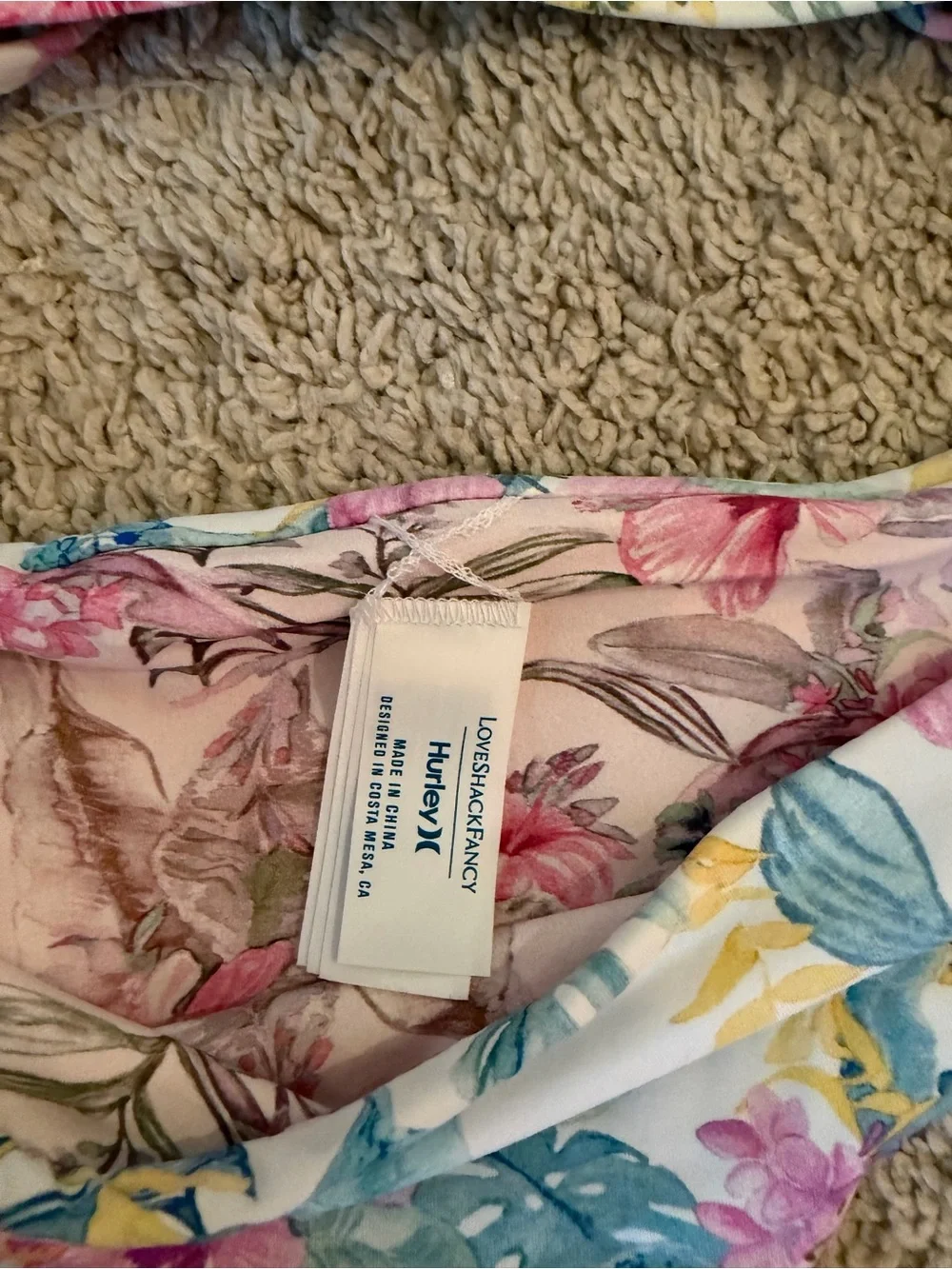 LoveShackFancy x Hurley Hawaiian Floral Print Bikini Set